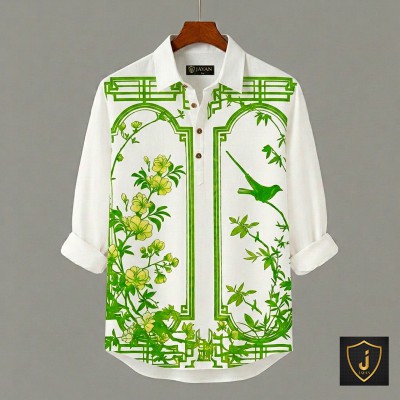 Luxury Full Sleeve 100% Oxford Cotton Print Katua