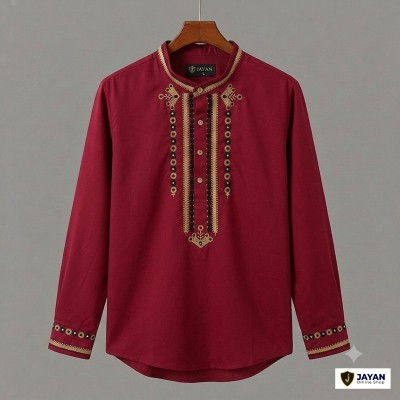 Luxury Full Sleeve 100% Biscuss Cotton Embroidery Katua