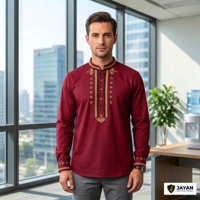 Luxury Full Sleeve 100% Biscuss Cotton Embroidery Katua