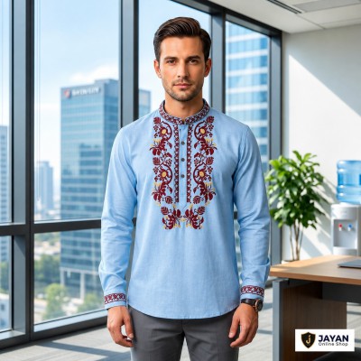 Luxury Full Sleeve 100% Biscuss Cotton Embroidery Katua