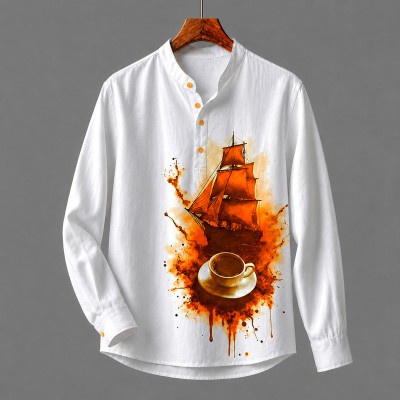 Luxury Full Sleeve 100% Oxford Cotton Print Katua