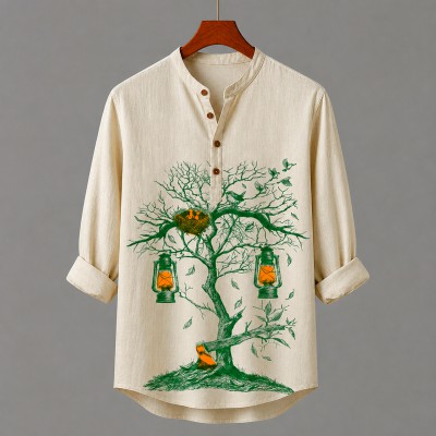 Luxury Full Sleeve 100% Oxford Cotton Print Katua