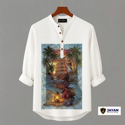 Luxury Full Sleeve 100% Oxford Cotton Print Katua