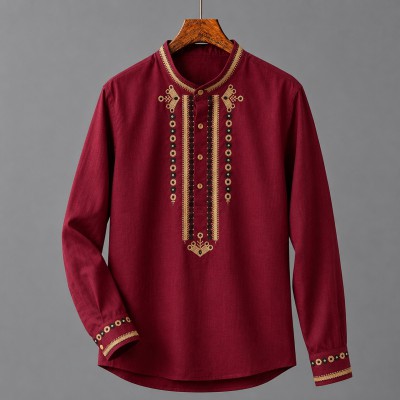 Luxury Full Sleeve 100% Biscuss Cotton Embroidery Katua